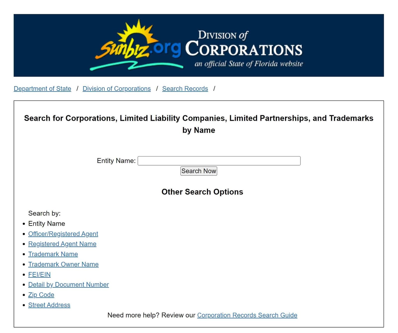 Florida Division of Corporations