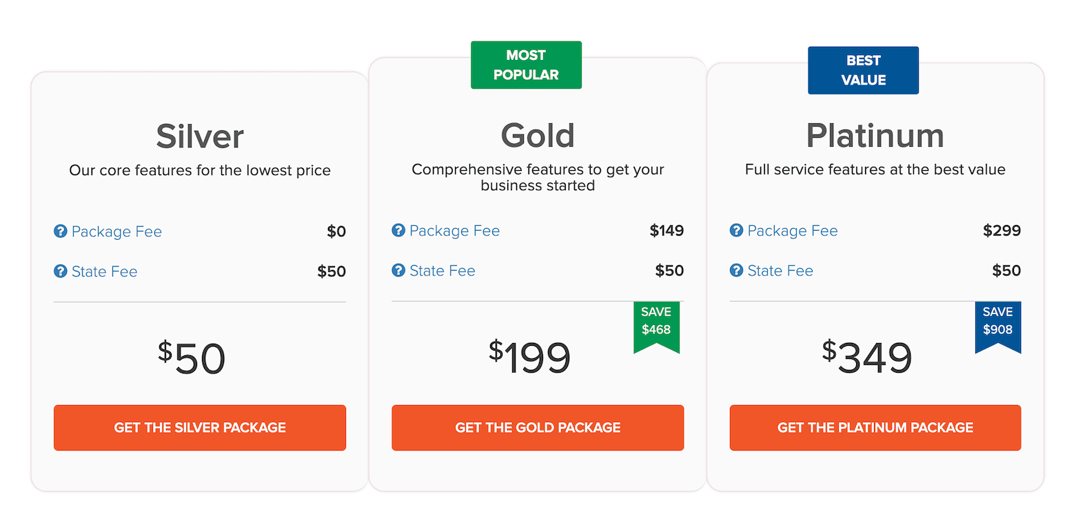 Incfile pricing