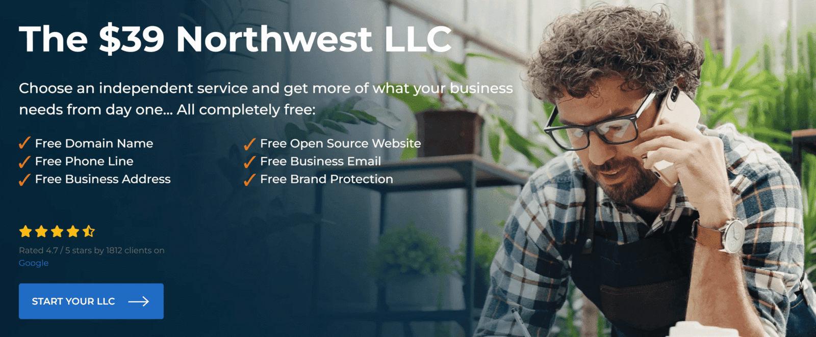 Northwest Registered Agent Landing Page