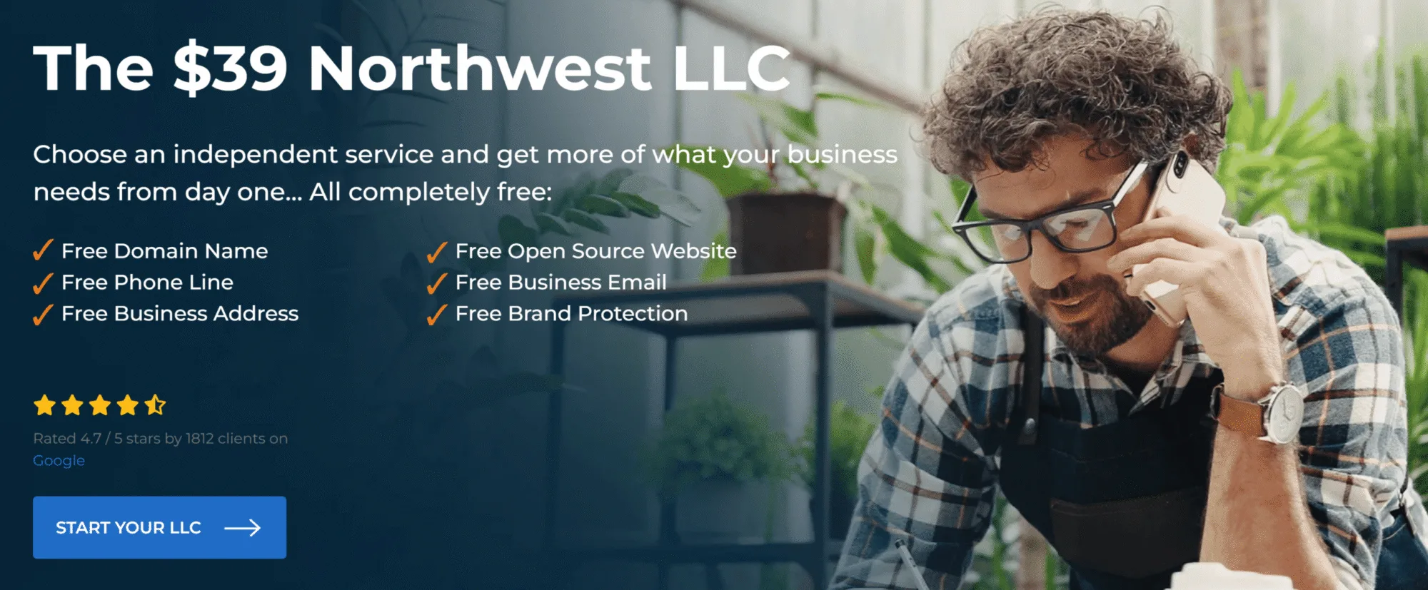 Northwest Registered Agent Landing Page